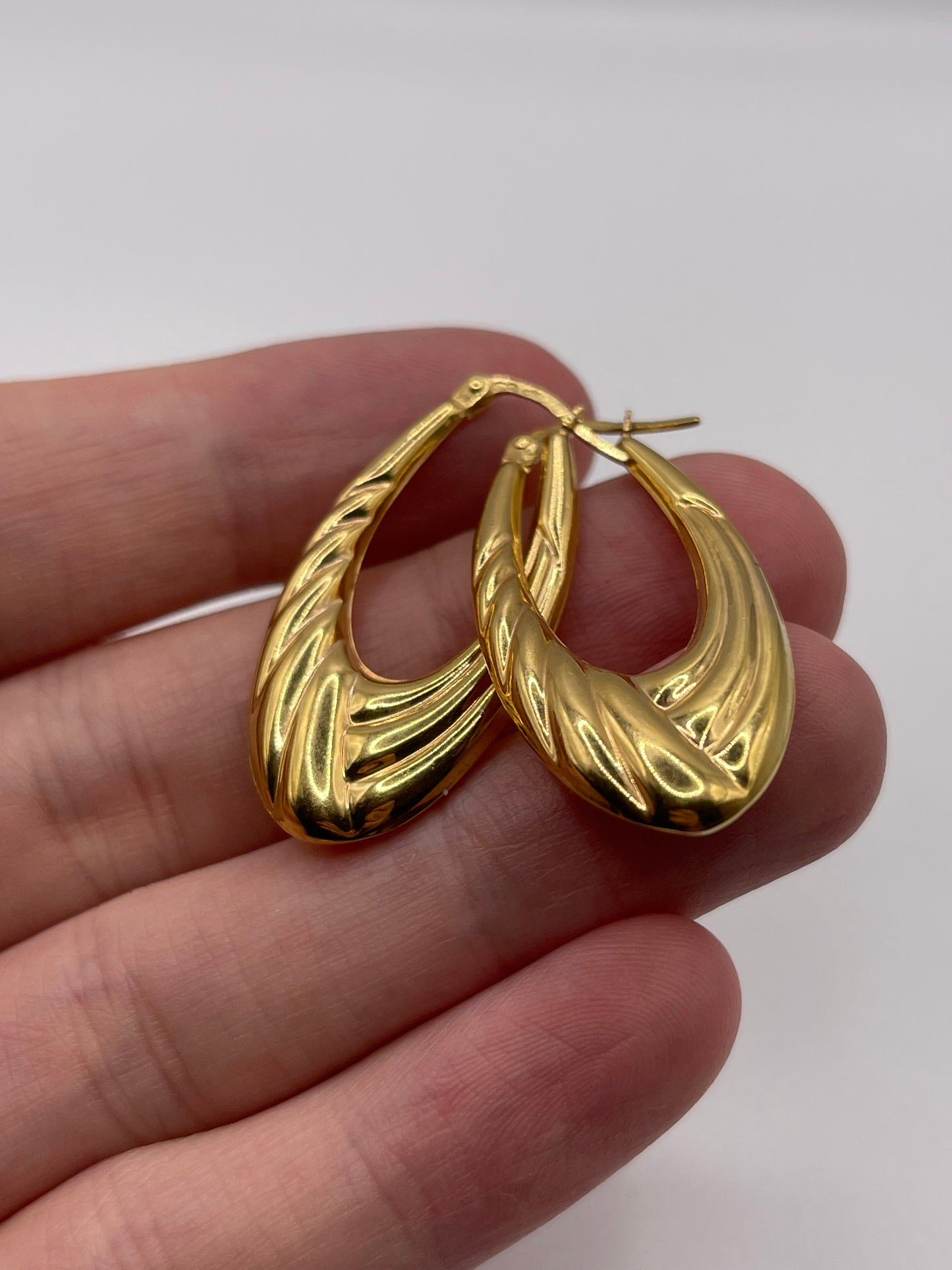 9ct gold creole earrings