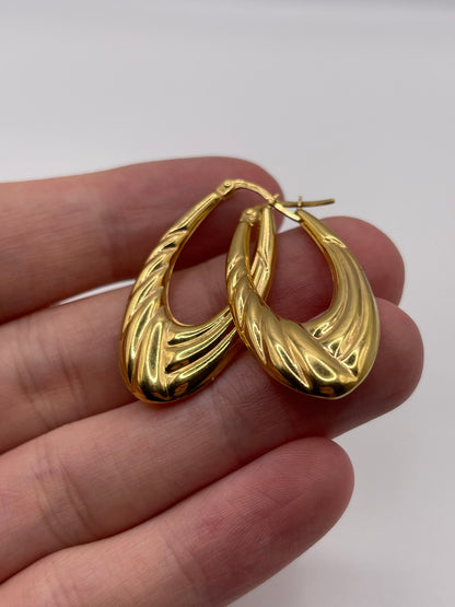 9ct gold creole earrings