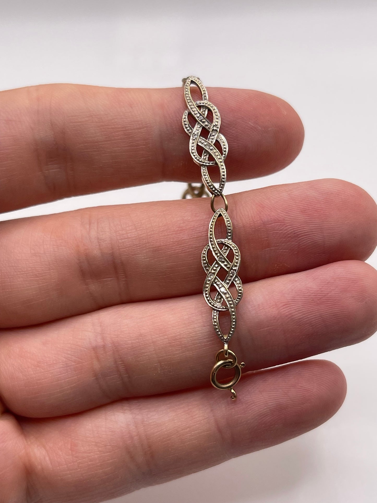 9ct gold diamond bracelet