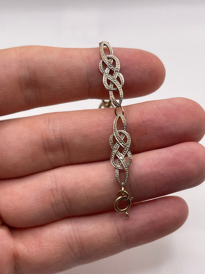9ct gold diamond bracelet