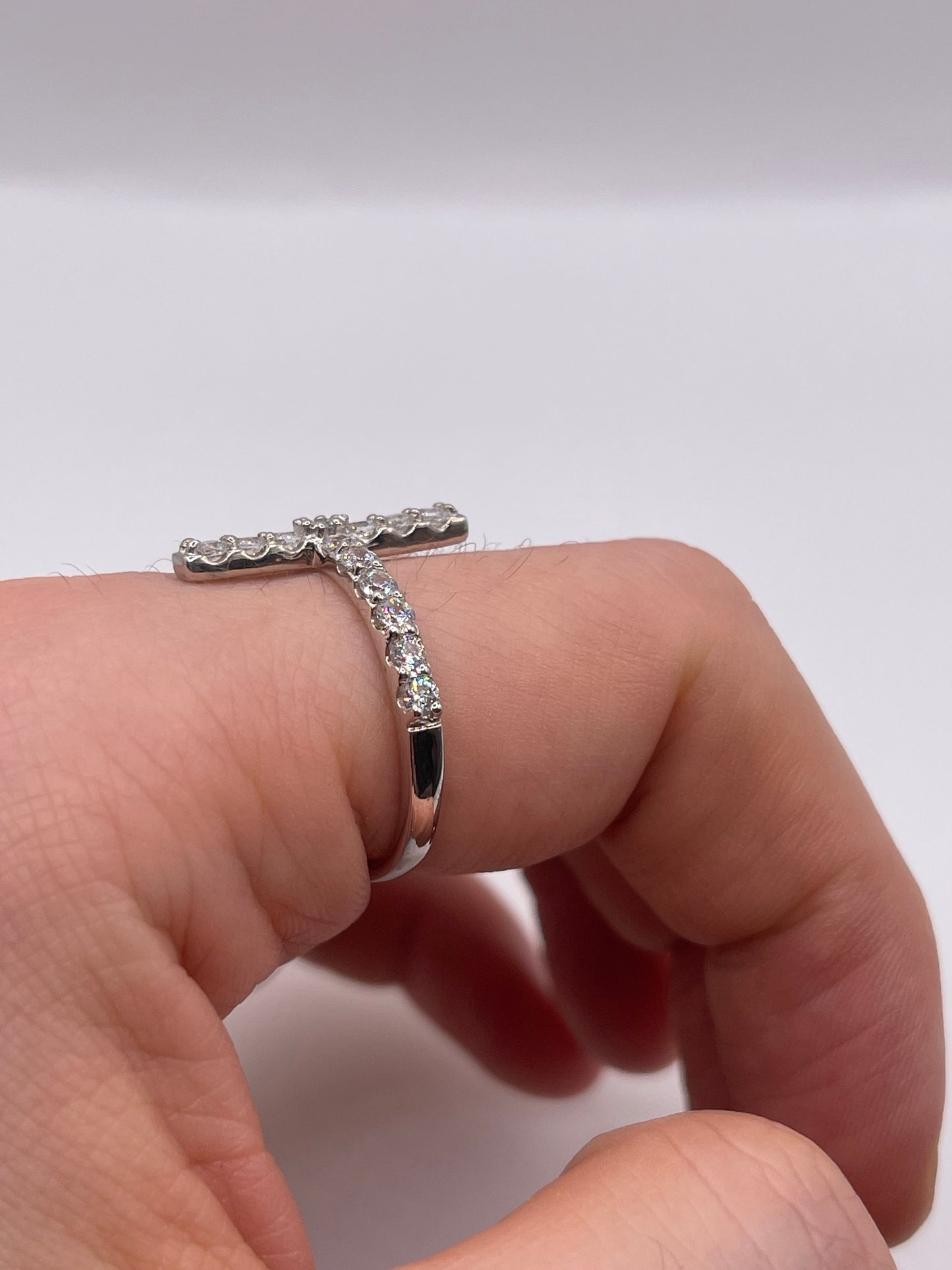 Silver cz ring