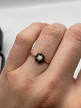 Load image into Gallery viewer, 9ct gold opal and sapphire ring
