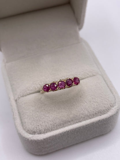 9ct gold ruby ring