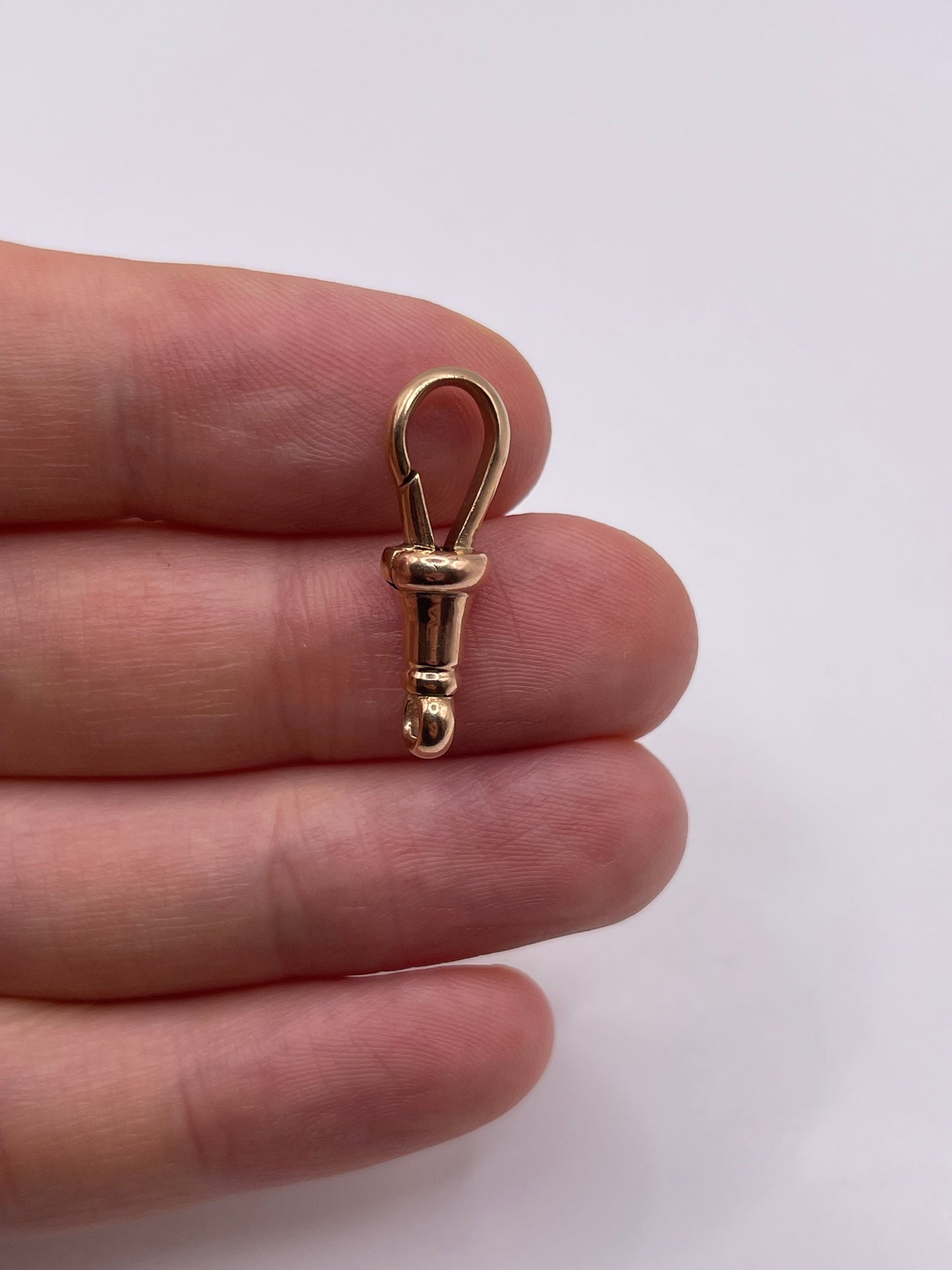 9ct rose gold dog clip 9