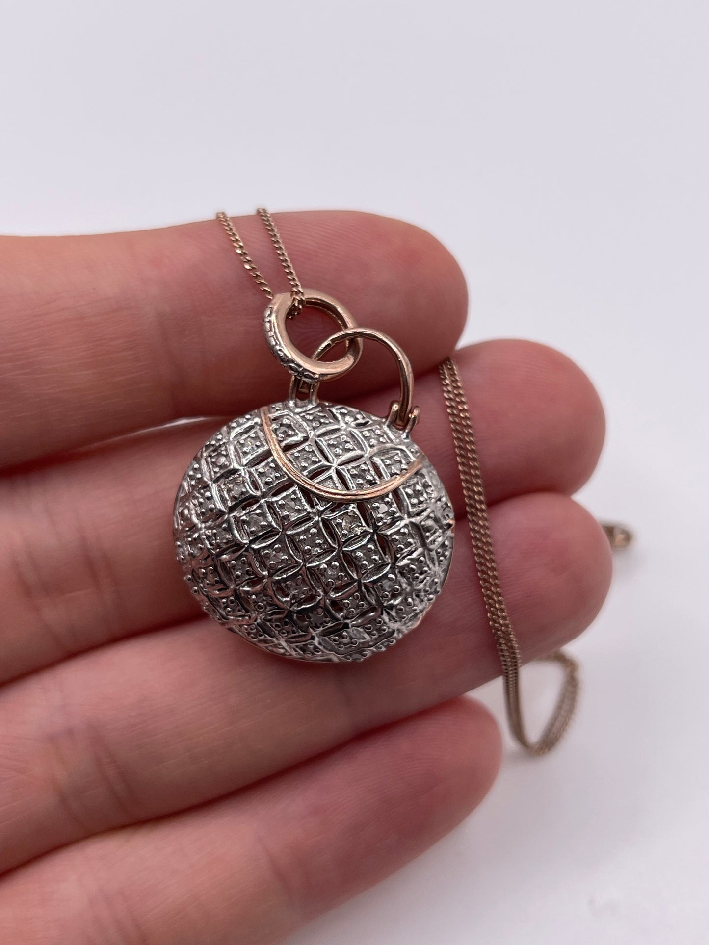 Silver diamond necklace
