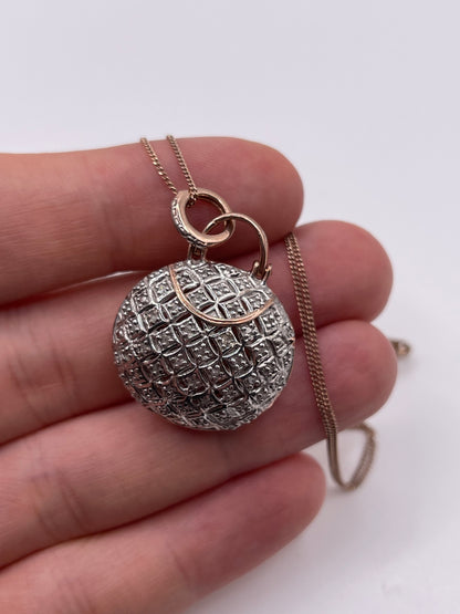 Silver diamond necklace