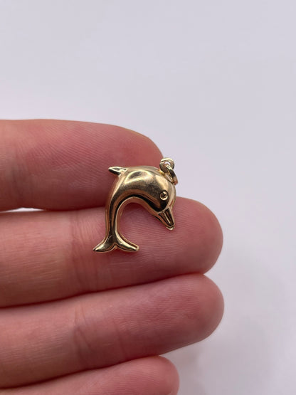 9ct gold dolphin charm