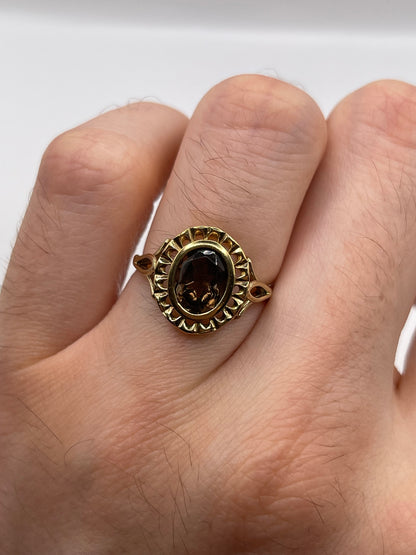 9ct gold Smokey quartz ring