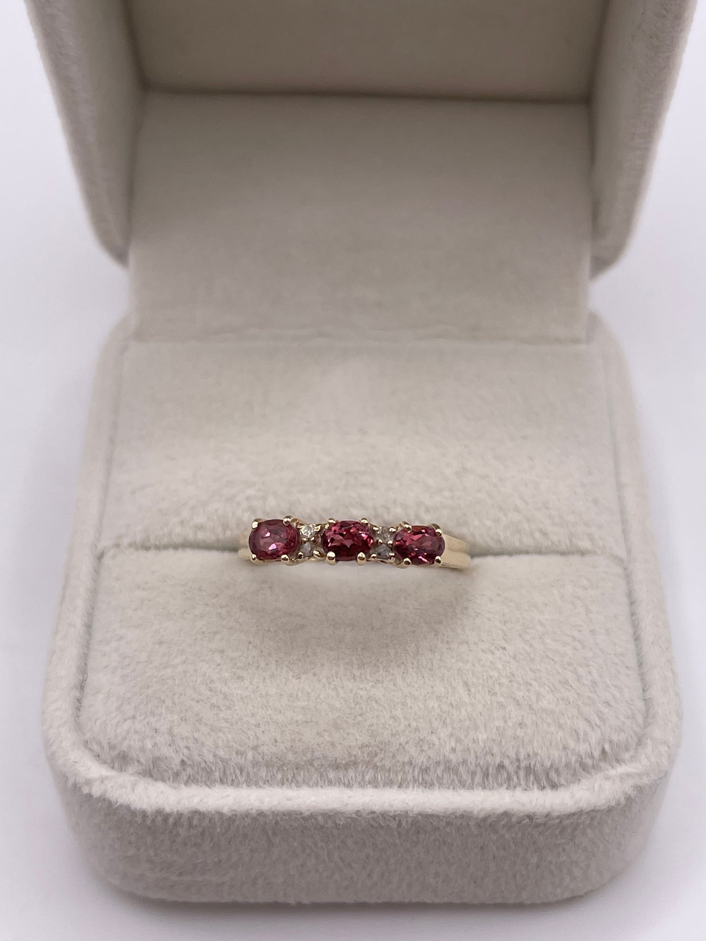 9ct gold tourmaline and diamond ring