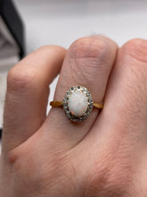 Load image into Gallery viewer, 18ct gold opal and diamond ring
