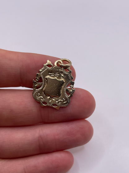 9ct gold medallion fob pendant