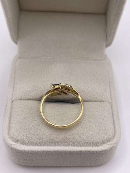 9ct gold garnet ring