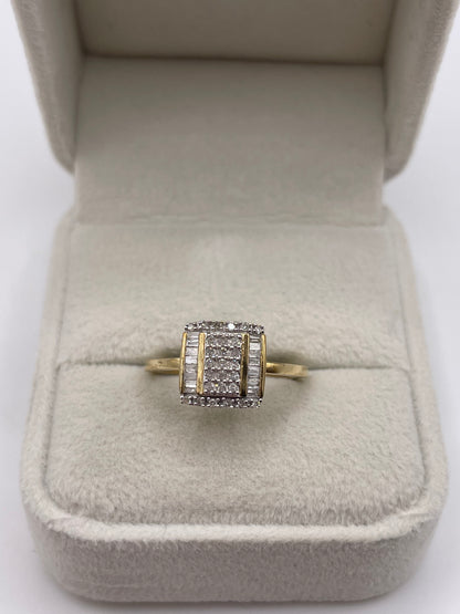 9ct gold diamond ring