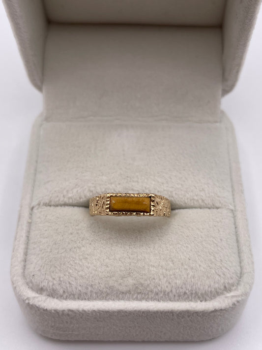 9ct gold tigers eye ring
