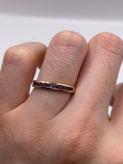 9ct gold amethyst ring
