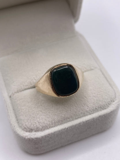 9ct gold bloodstone signet ring