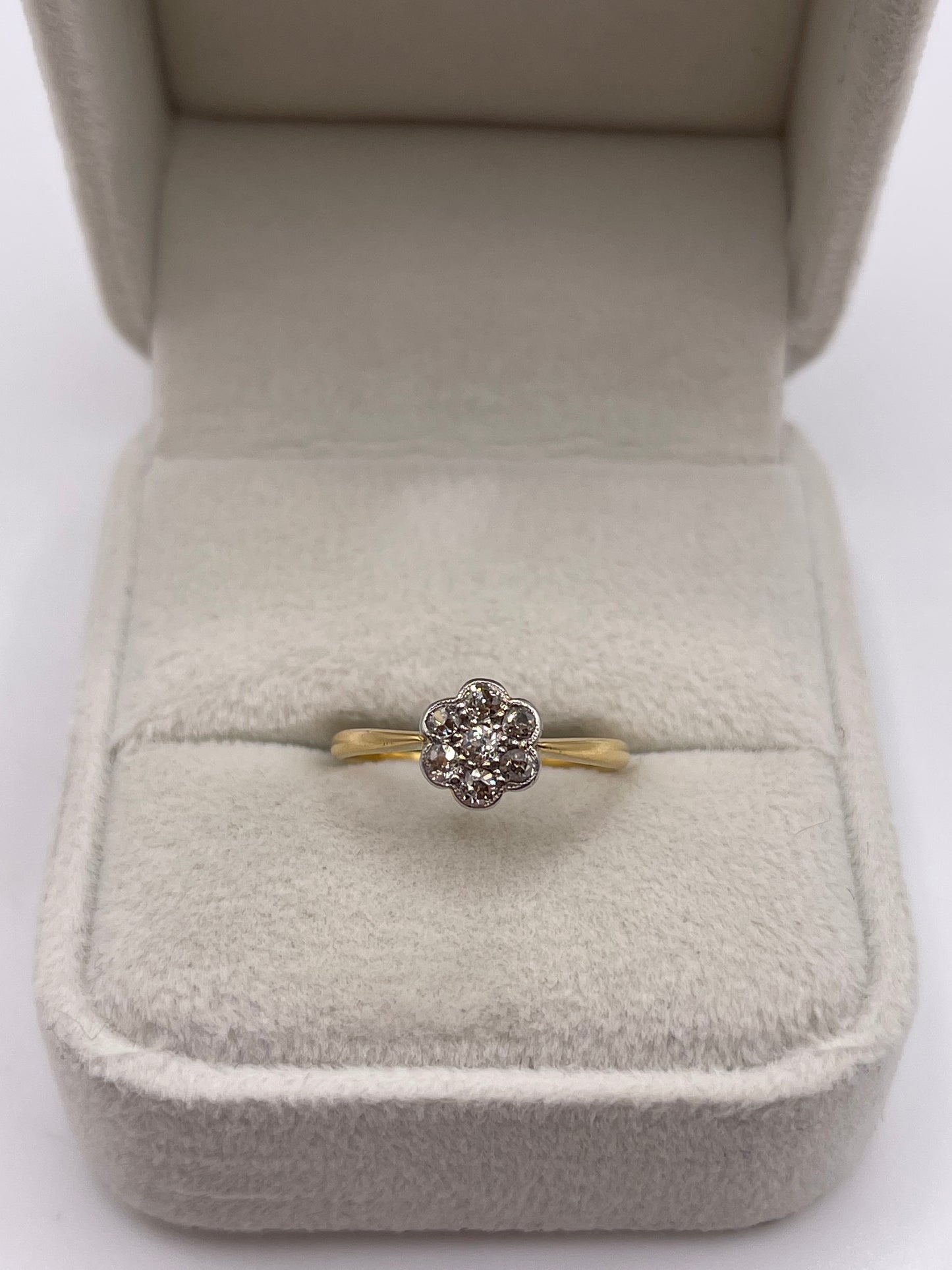 18ct gold platinum and diamond ring