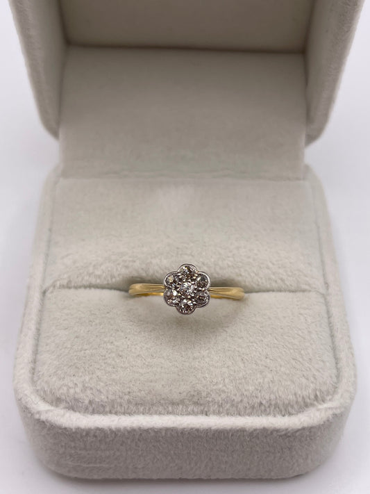 18ct gold platinum and diamond ring