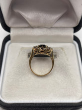 Load image into Gallery viewer, 9ct gold garnet cluster ring

