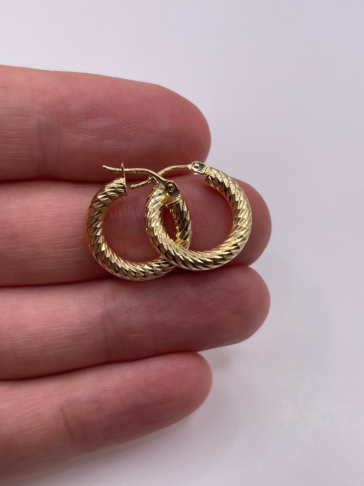 9ct gold creole earrings