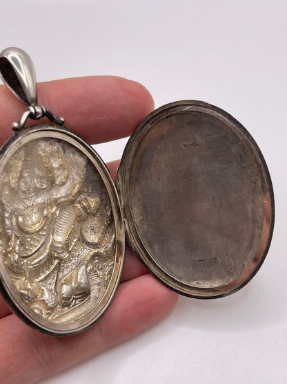 Antique 19th century silver locket