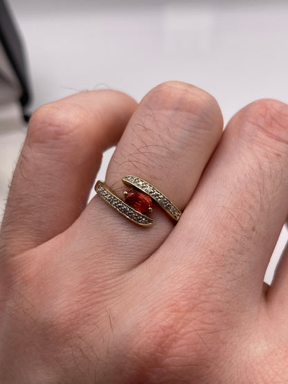 9ct gold fancy sapphire and diamond ring