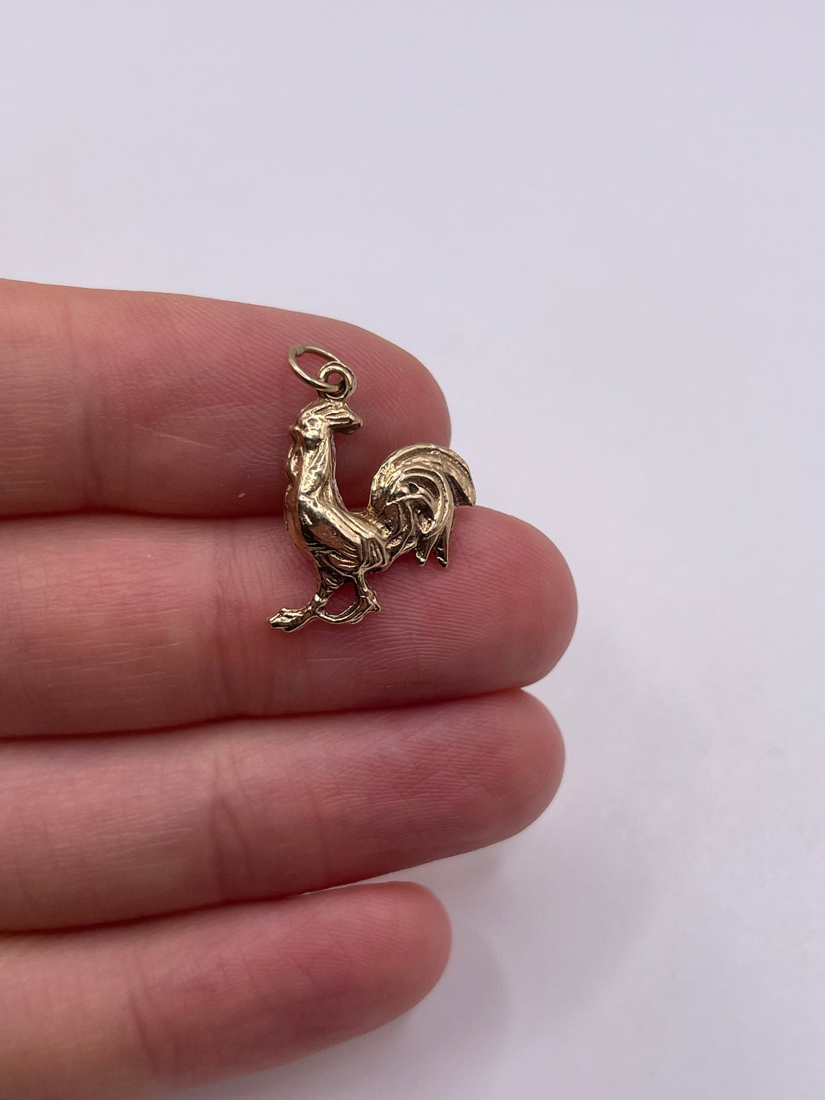 9ct gold rooster charm