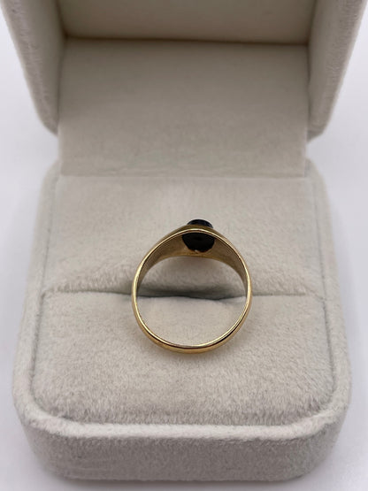9ct gold onyx and diamond ring