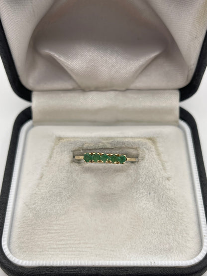 9ct gold emerald ring