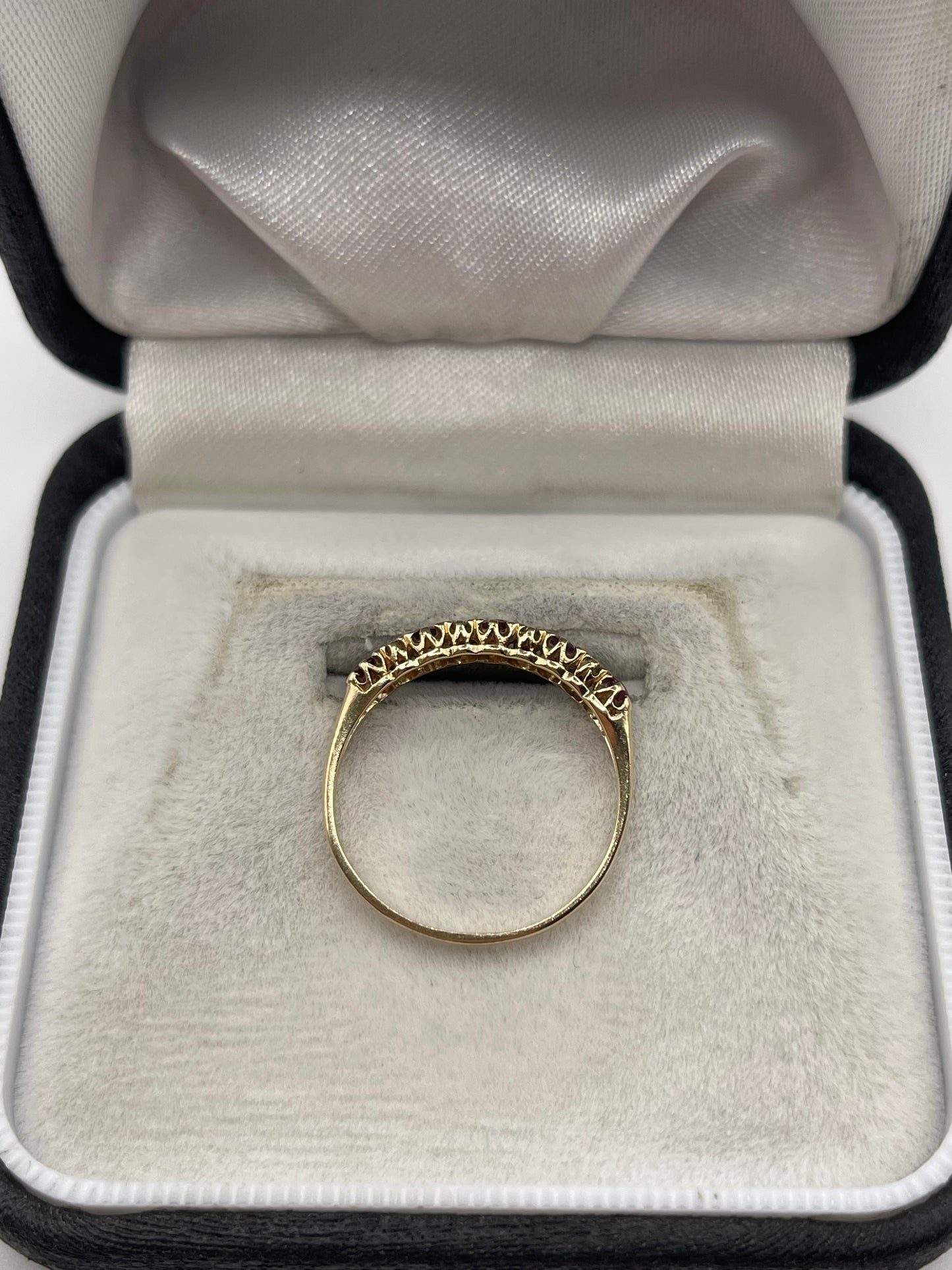 9ct gold ruby and diamond ring