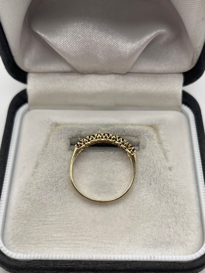 9ct gold ruby and diamond ring