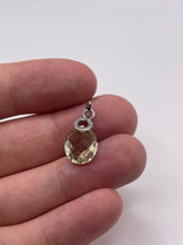 Load image into Gallery viewer, 9ct white gold citrine and diamond pendant
