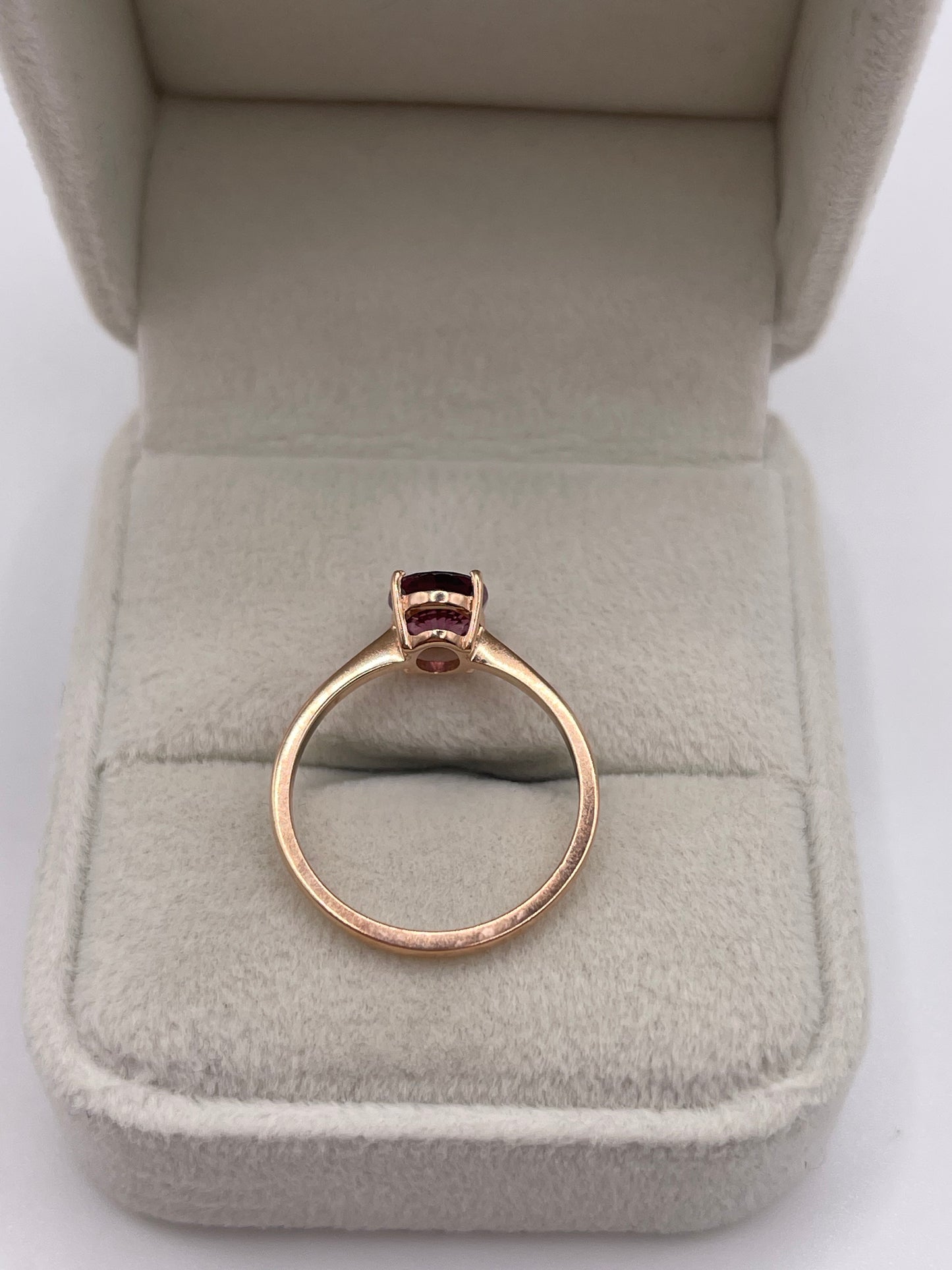 9ct rose gold tourmaline ring