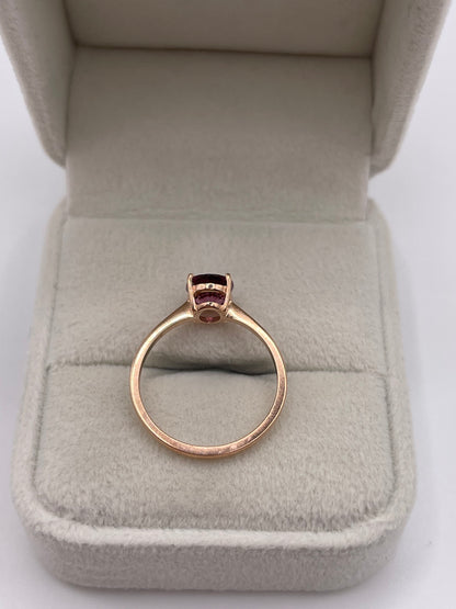 9ct rose gold tourmaline ring