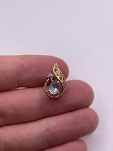 Load image into Gallery viewer, 9ct gold blue topaz and diamond ring
