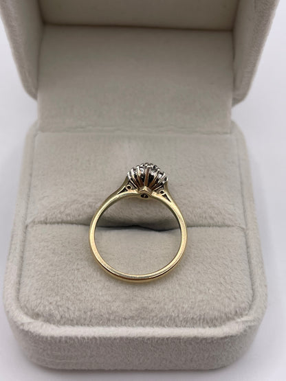 9ct gold sapphire and diamond ring