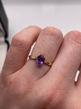 Load image into Gallery viewer, 9ct gold amethyst ring
