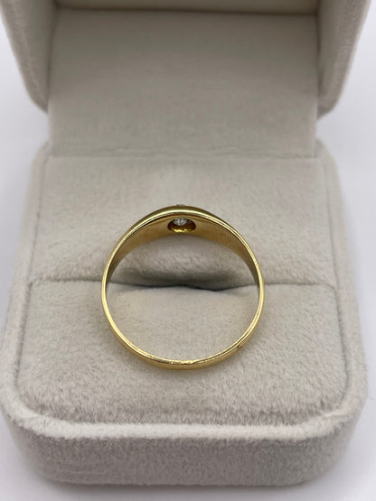 18ct gold diamond gypsy ring