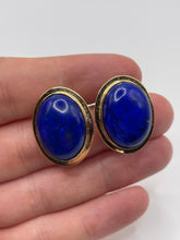 Load image into Gallery viewer, 14ct gold lapis lazuli earrings
