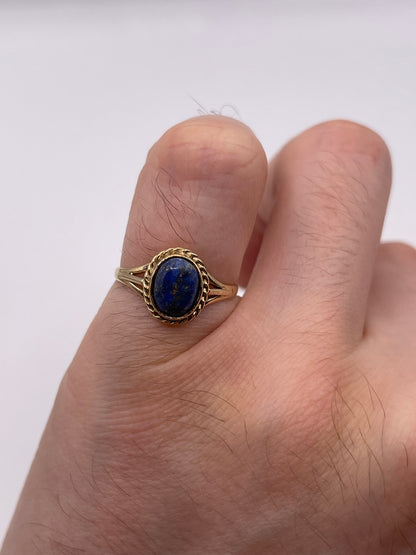 9ct gold lapis lazuli ring