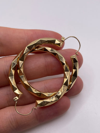 9ct gold creole earrings