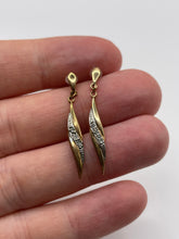 Load image into Gallery viewer, 9ct gold diamond earrings
