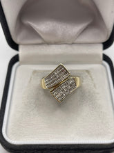 Load image into Gallery viewer, 9ct gold diamond cluster ring
