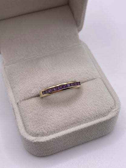 9ct gold amethyst ring