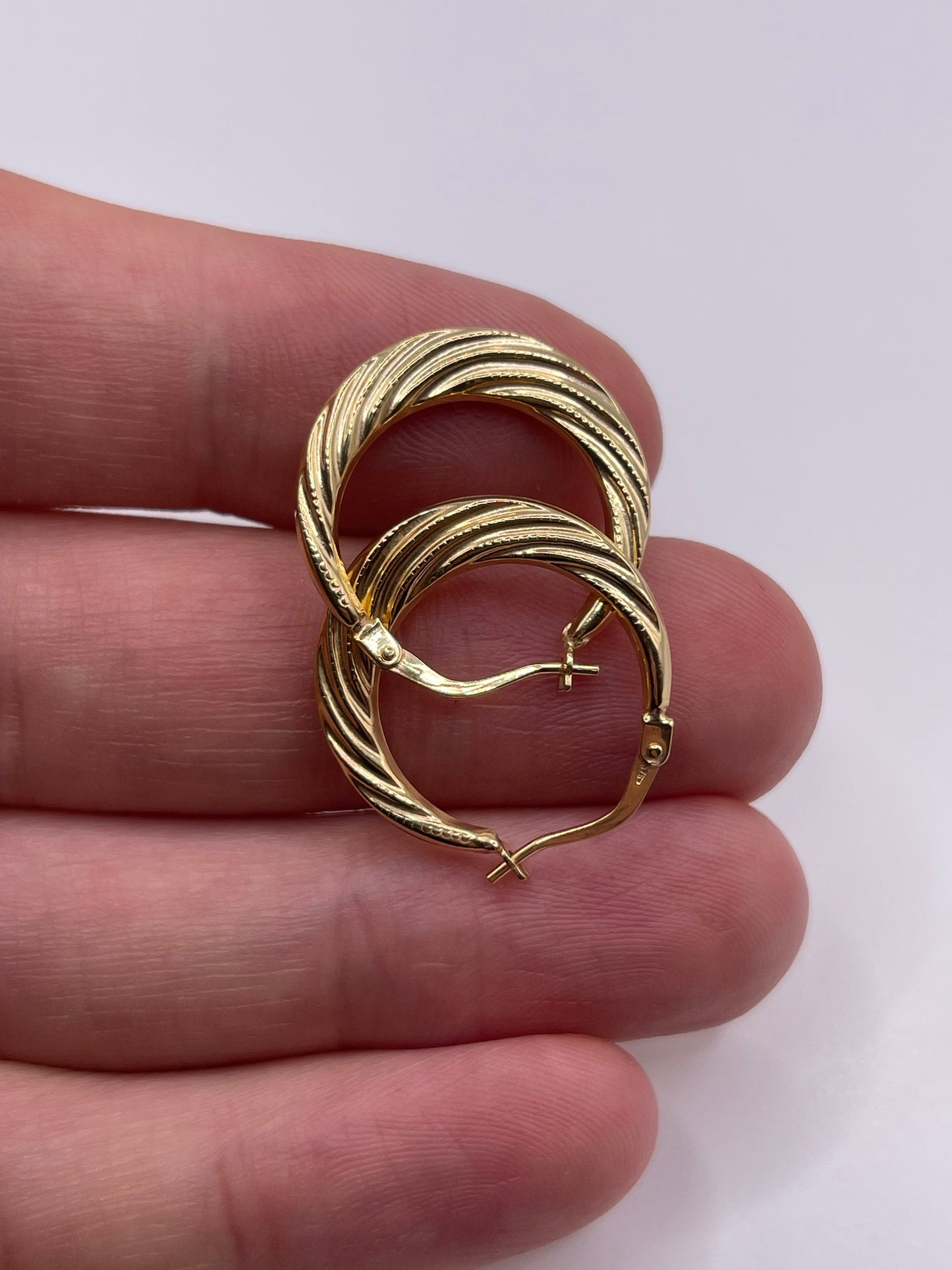9ct gold creole earrings