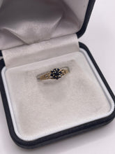 Load image into Gallery viewer, 9ct gold sapphire cluster ring

