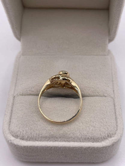 9ct gold sapphire and diamond ring
