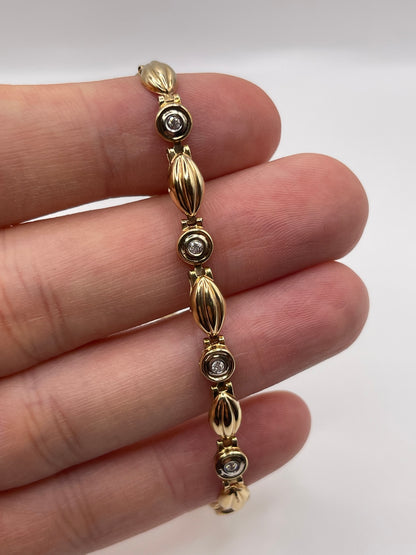 9ct gold diamond bracelet