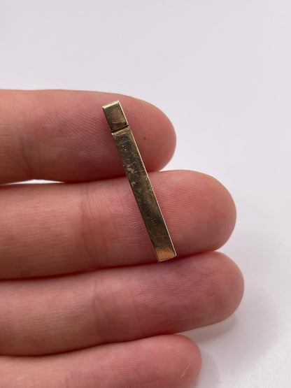 9ct gold diamond ingot pendant