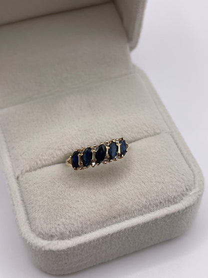 9ct gold sapphire and diamond ring